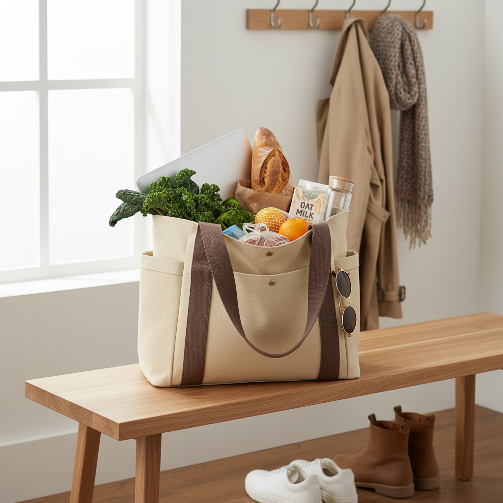 Bolsa Tote Bag de Lona de Gran Capacidad