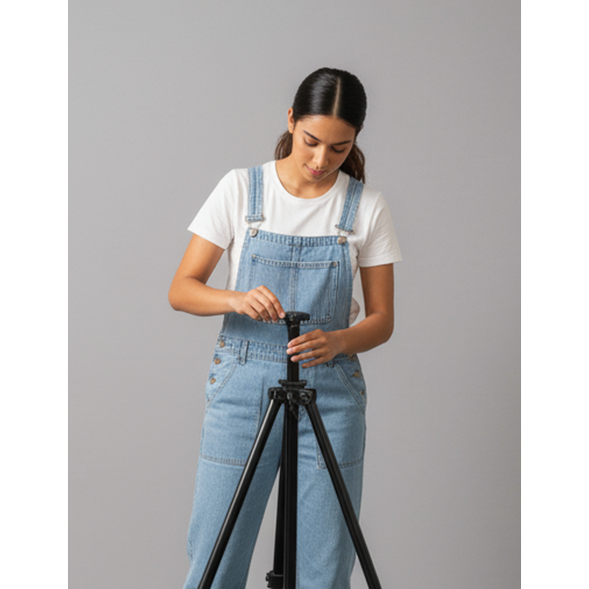 Caballete Portátil de Metal Plegable y Ajustable con Bolsa de Viaje