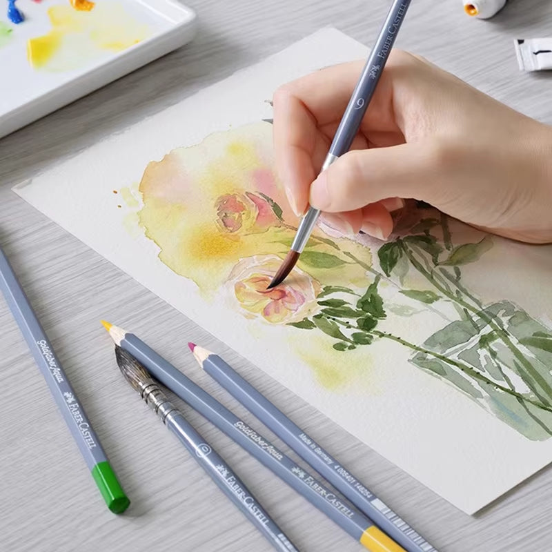 Faber-Castell – Set de 6 Pinceles Creative Studio para Acuarela, Óleo, Acrílico y Gouache