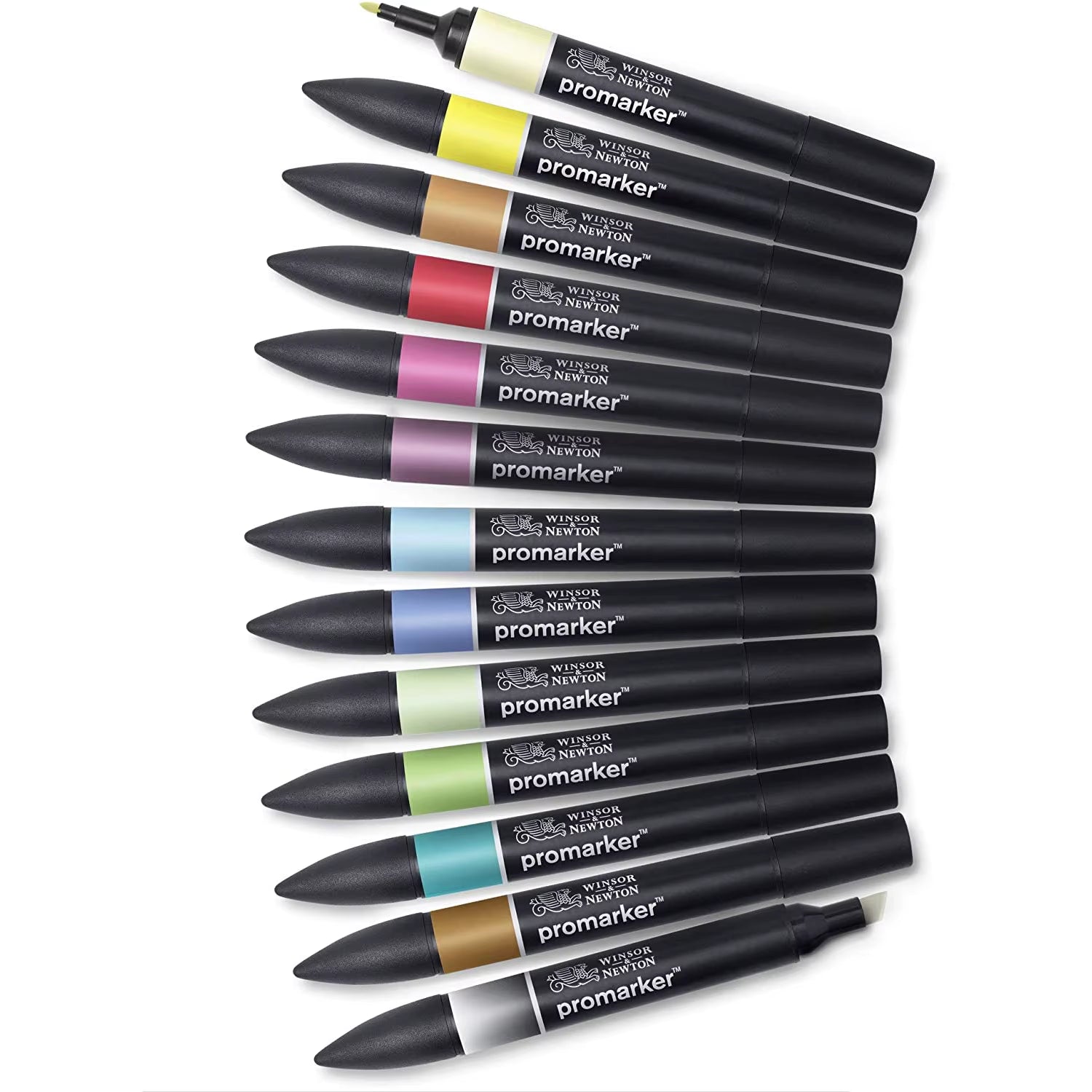 Promarkers Profesionales Winsor & Newton | Marcadores de Arte y Diseño de Doble Punta (Sets de 6 y 12)