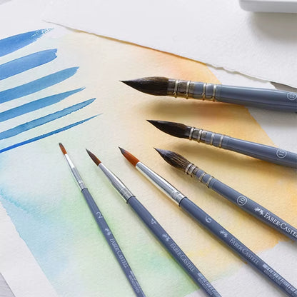 Faber-Castell – Set de 6 Pinceles Creative Studio para Acuarela, Óleo, Acrílico y Gouache