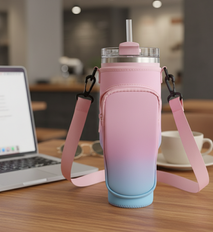 Funda Porta Vaso para Termo de 1L con Correa para Hombro