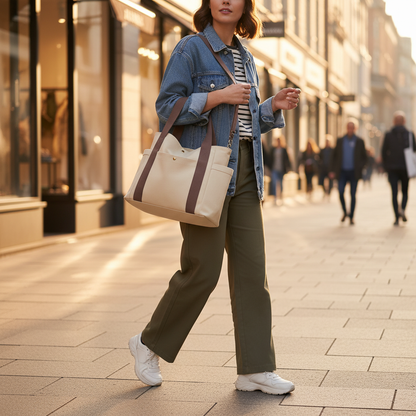 Bolsa Tote Bag de Lona de Gran Capacidad