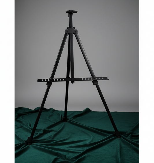 Caballete Portátil de Metal Plegable y Ajustable con Bolsa de Viaje