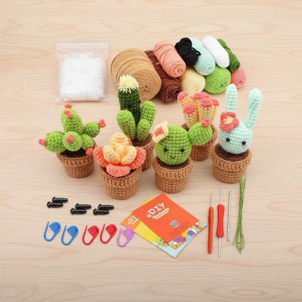 DIY Kit de Crochet para Principiantes - Cactus en Maceta