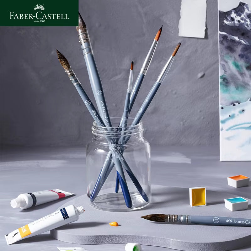 Faber-Castell – Set de 6 Pinceles Creative Studio para Acuarela, Óleo, Acrílico y Gouache