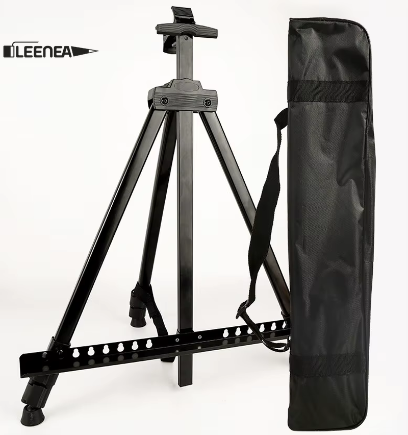 Caballete Portátil de Metal Plegable y Ajustable con Bolsa de Viaje